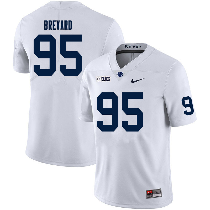 Men #95 Cole Brevard Penn State Nittany Lions College Football Jerseys Sale-White
